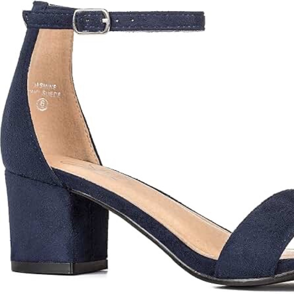 Size 8 Illude Navy "suede" sandals